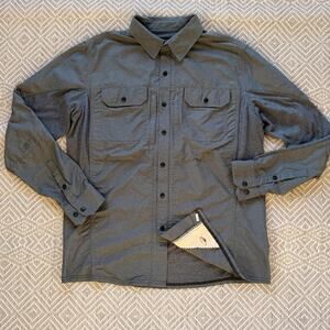 Kuhl Shirt Mens Medium Gray Long Sleeve Button Front Hiking Performance